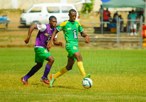 William Knibb (Purple) vs. Green Pond as the second round of the DaCosta Cup began - Final Score 1-1