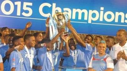 St. George's College celebrate lifting the FLOW Super Cup
